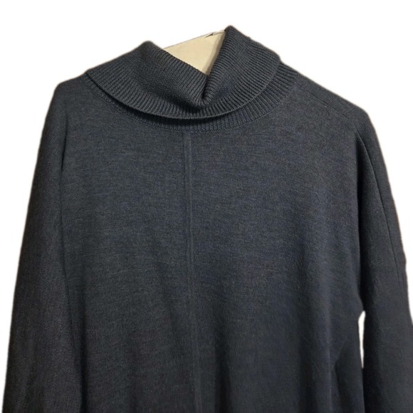 Talbots Tops - Talbots 100% Pure Merino Wool V-Neck Tunic Long Sleeve Shirt Top M Gray